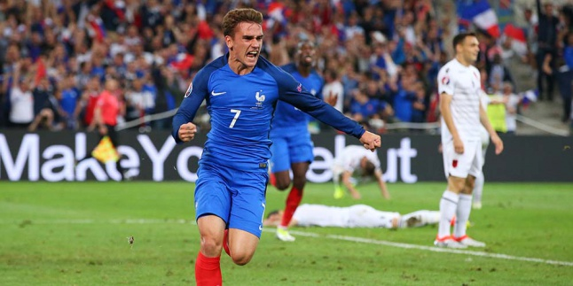 Griezmann Calon Peraih Sepatu Emas Euro 2016