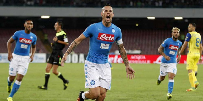 Hamsik Cetak Gol ke-100, Napoli Akhirnya Bangkit