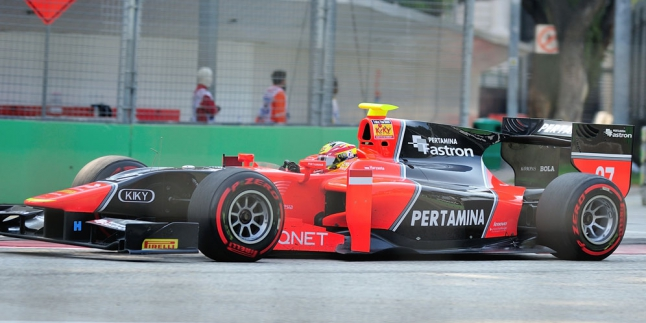 Rio Haryanto Kumandangkan Indonesia Raya di Austria