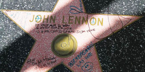 Hollywood Walk of Fame John Lennon Dicoret-coret!