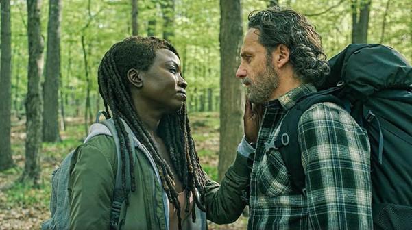 Rick dan Michonne dalam The Walking Dead 