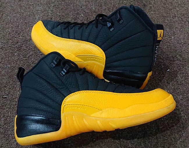 Air Jordan  12 Retro Hitam dan Kuning  LAzone id