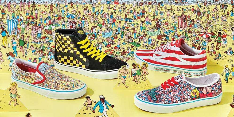 vans slip on where's waldo