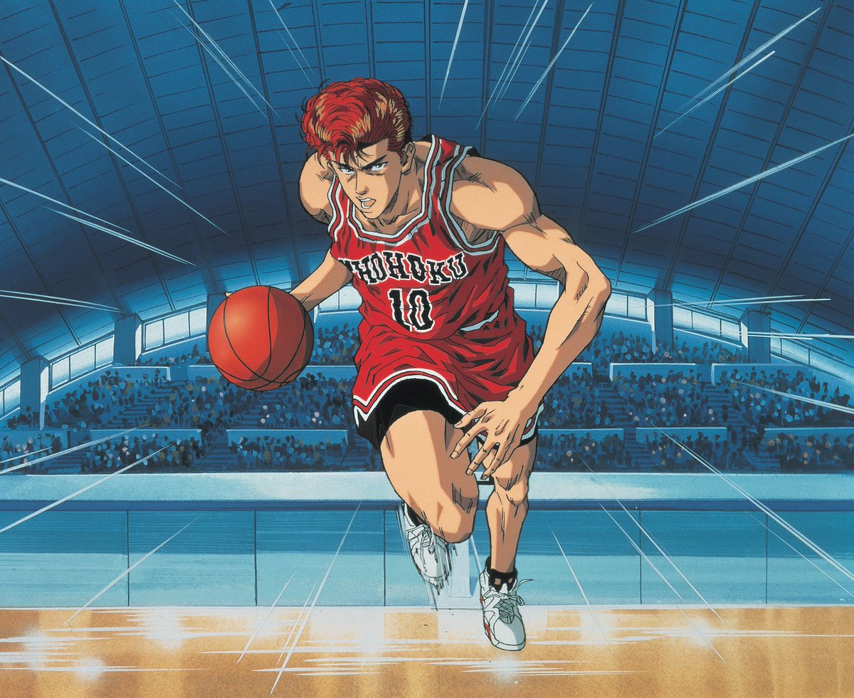 Slam dunk перевод. Слэм данк аниме. Слэм данк 1993. Sakuragi Hanamichi. Коронный бросок аниме.