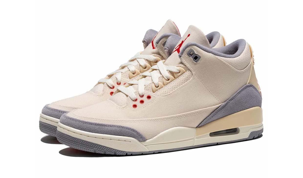 Air Jordan 3 Muslin Blank Canvas LAzone.id